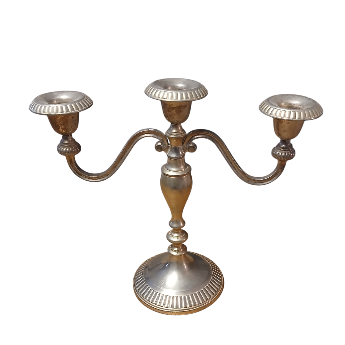 Chandelier métal argenté