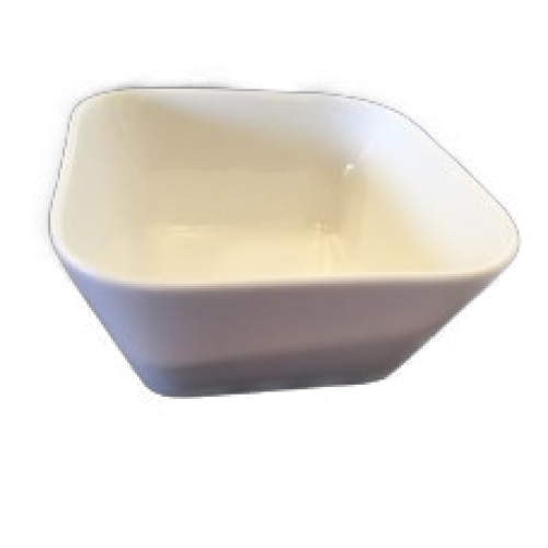 Coupe carrée porcelaine blanche