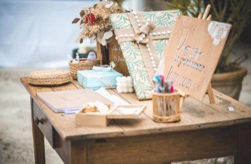 Table de présentation rustique