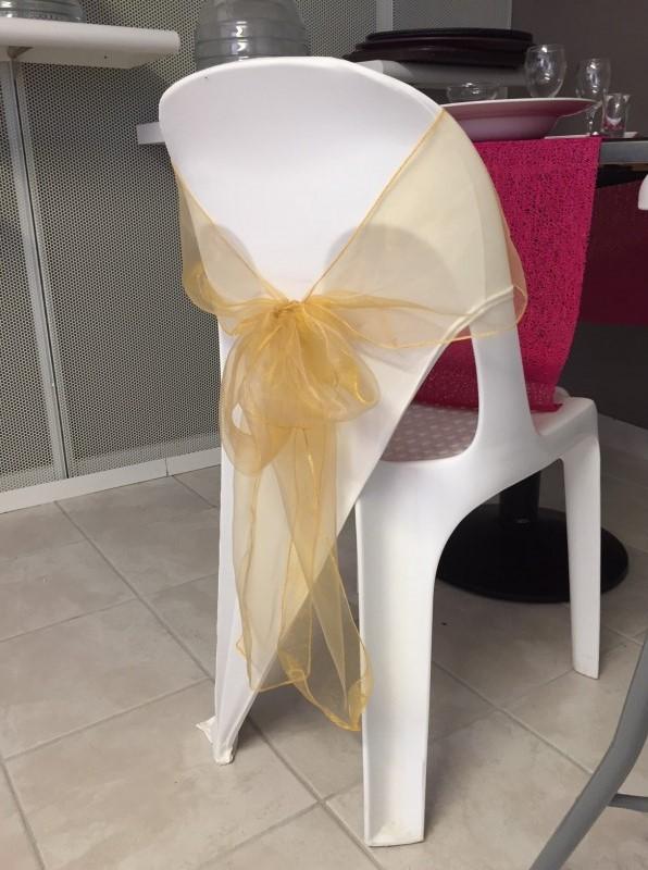 Noeuds de chaise organza or