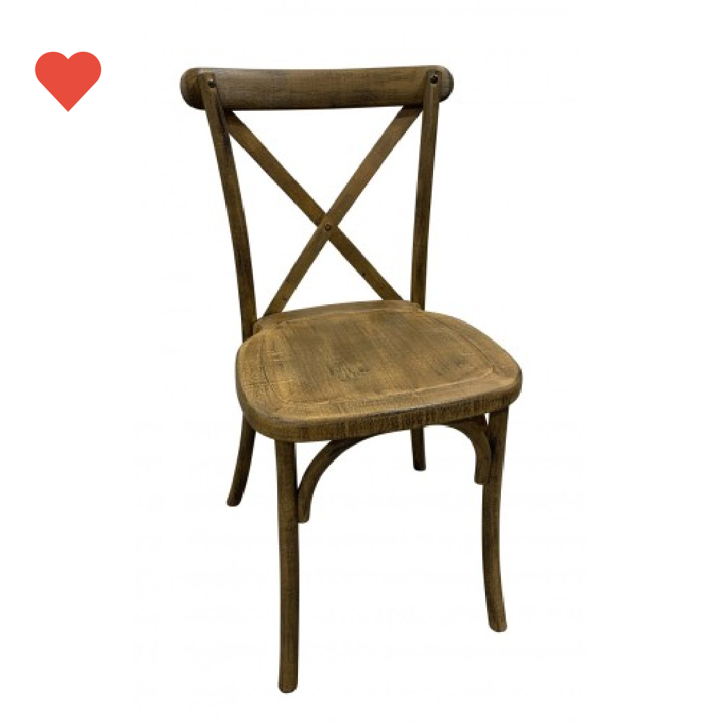 Chaises dos croisé