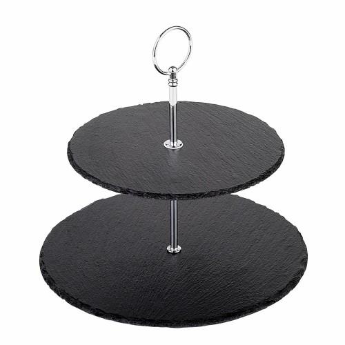 Présentoir 2 étages en ardoise