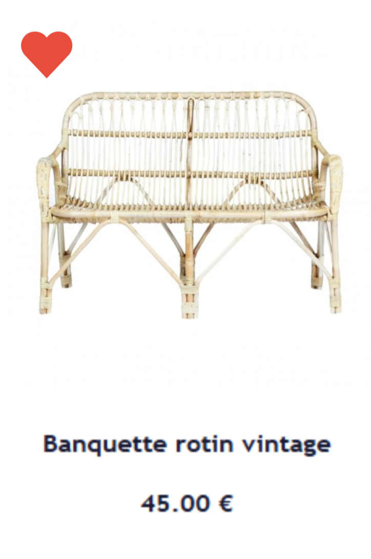 Banquette en rotin