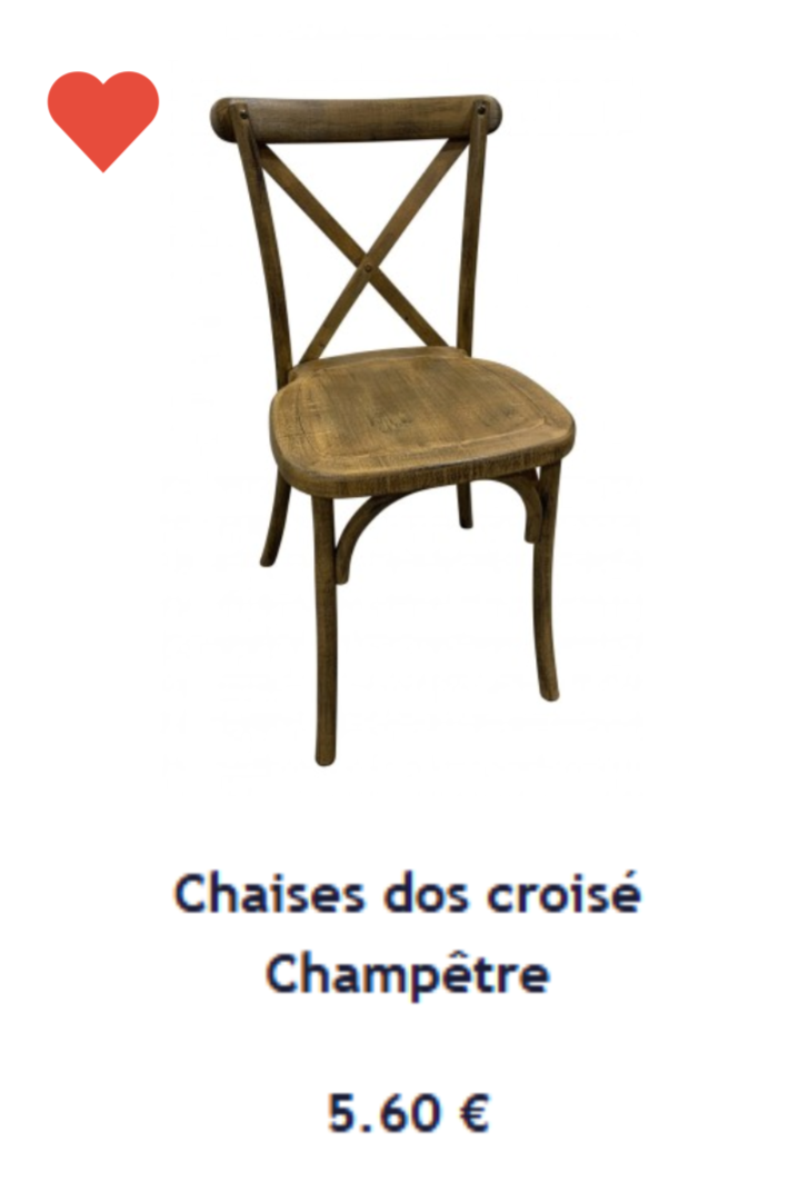 Chaise à dos croisé